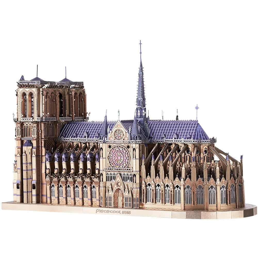 3D Metal Puzzles Jigsaw, Notre Dame Cathedral Paris DIY Model Building Kits Toys for Adults Birthday Gifts